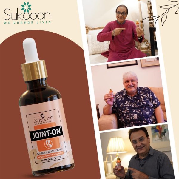 Sukoon joint on essential oil blend for pain in joints back pain arthritis pain knee pain tenis albow atrains and sprain